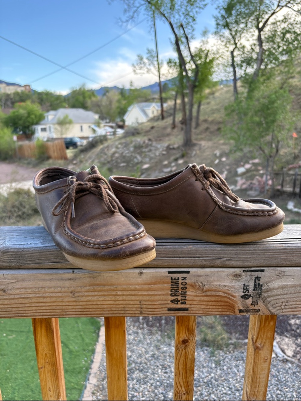 Clarks Men's Brown Leather Moc Toe Slip-On Loafers